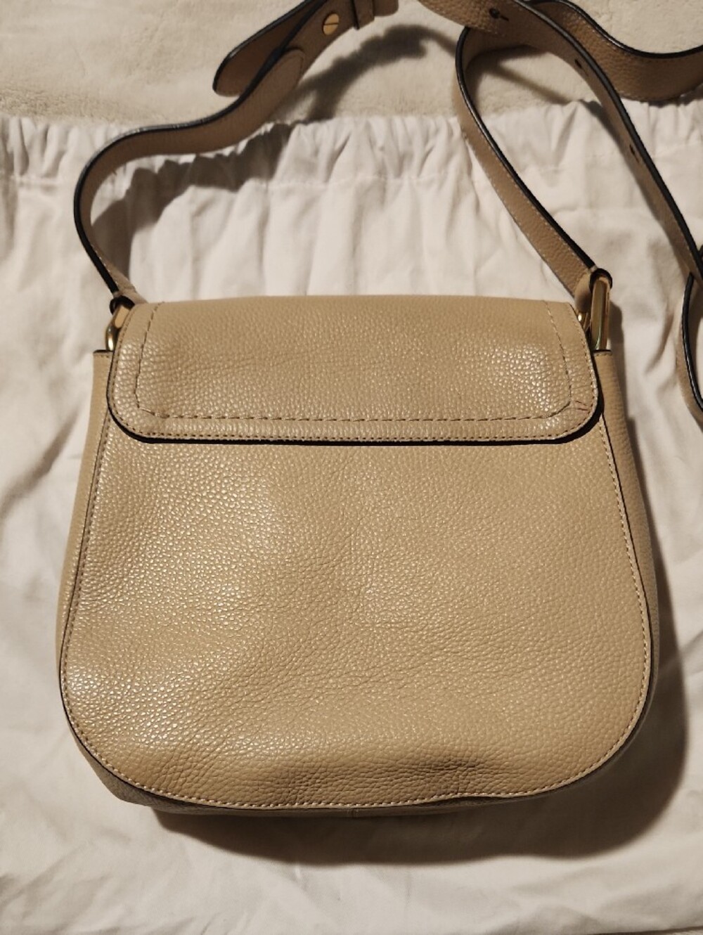 Marc Jacobs Neutral Beige Pebbled Leather Saddle Bag - Picture 6 of 10